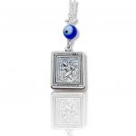 Silver 925° car charm with Saint Christopher (code M2334)